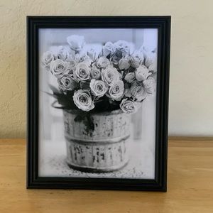 Farmhouse Shabby chic rose flowers picture 8x10 w/frame